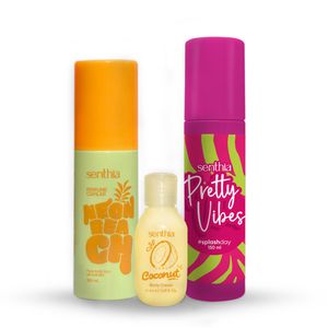 Kit Perfume Capilar Neon Beach + Mini Crema Coconut + Body Splash