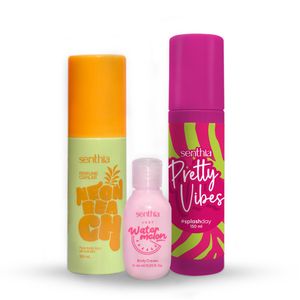 Kit Perfume Capilar Neon Beach + Mini Crema Water melon + Body Splash