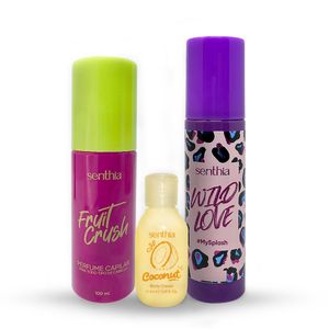 Kit Perfume Capilar Fruit Crush + Mini Crema Coconut + Body Splash