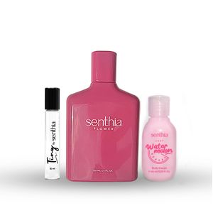 Kit Glow & Scent (Fragancia de 3.4 oz + Roll on + Mini Crema Water melon)