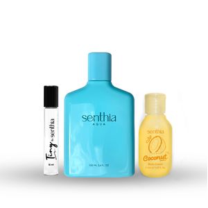 Kit Glow & Scent (Fragancia de 3.4 oz + Roll on + Mini Crema Coconut)