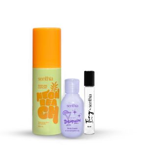 Kit Senthia Everywhere Neon Beach Edition (Perfume Capilar + Mini Crema + Roll on)